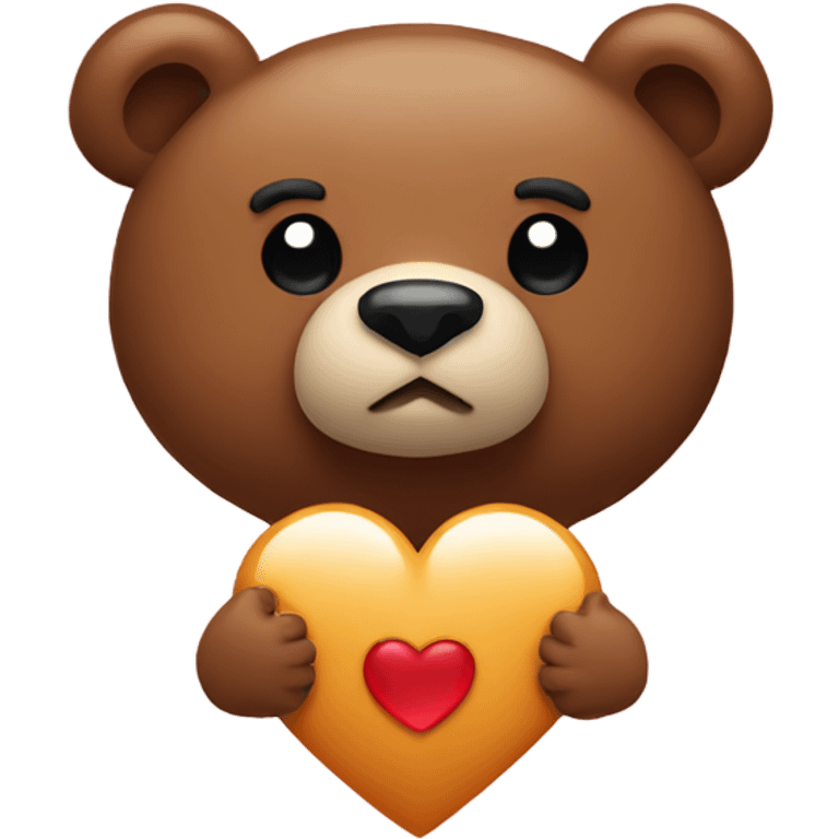 Bear and a heart together  emoji