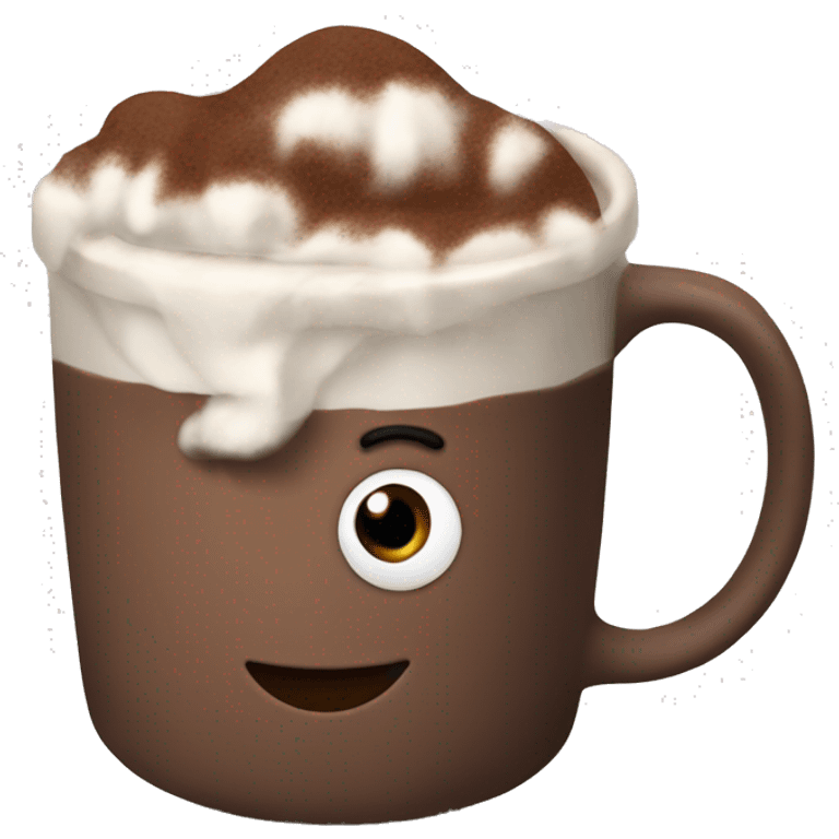 A hot chocolate emoji