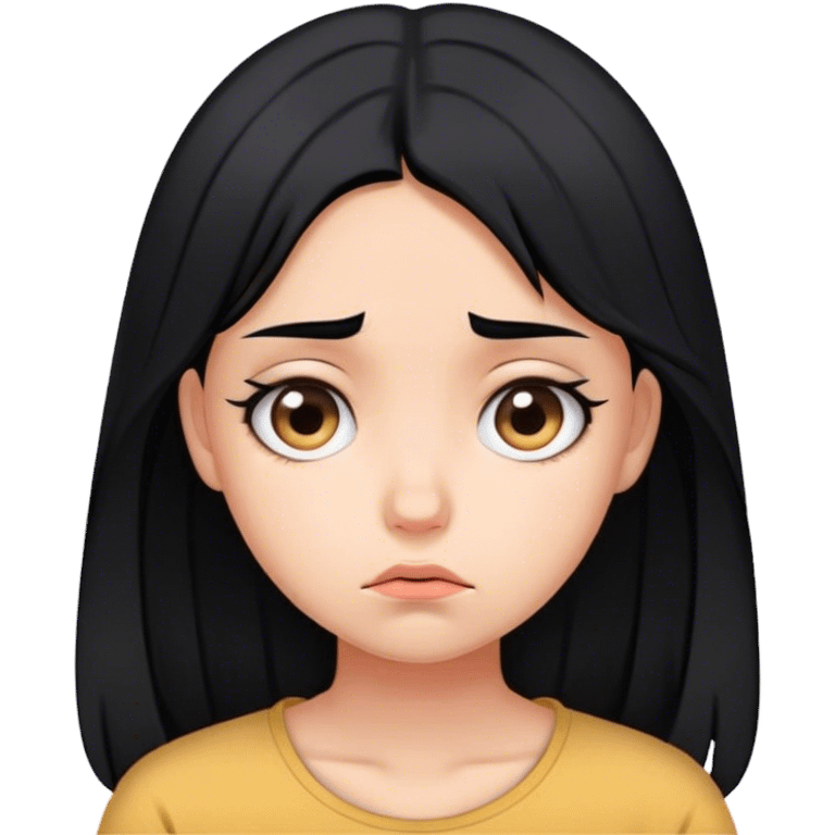 The tiresome life of living alone(w black hair girl) emoji