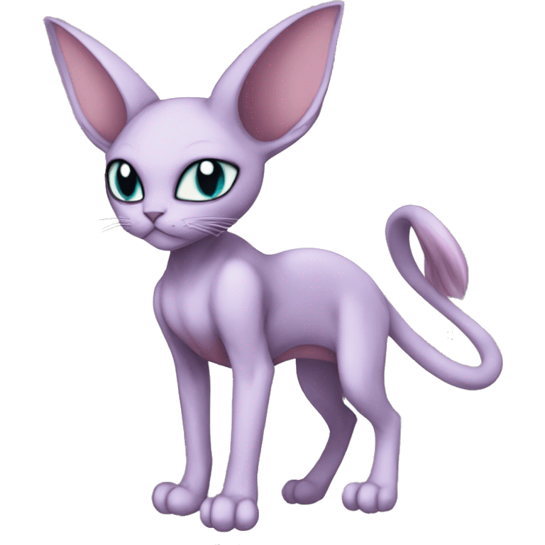 Anthro Mewtwo-Cat-Sphynx-Sona-Fakemon Nebula Full Body emoji