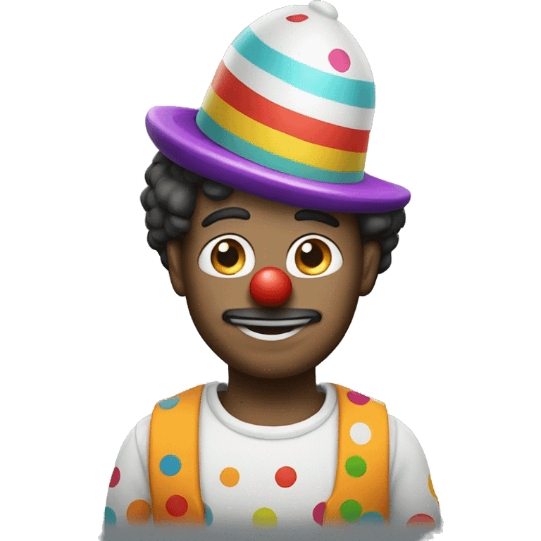 clown wearing visor emoji