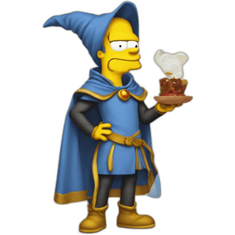 Bart simpson mage du chocolat emoji