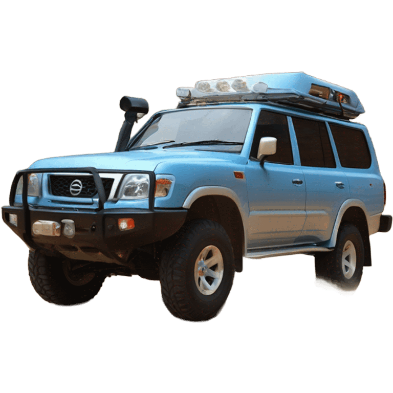 4WD baby blue Nissan patrol gq  emoji