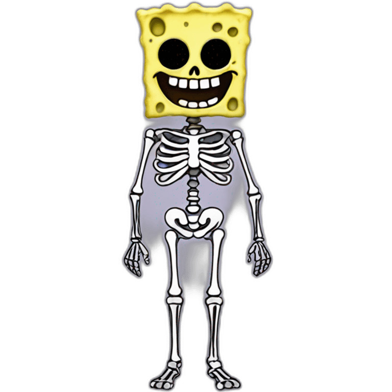 spongebob as skeleton body emoji