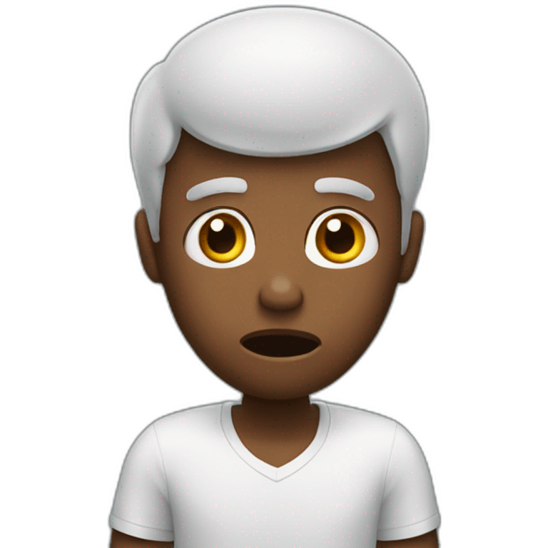 shocked black man with his arm on his head emoji