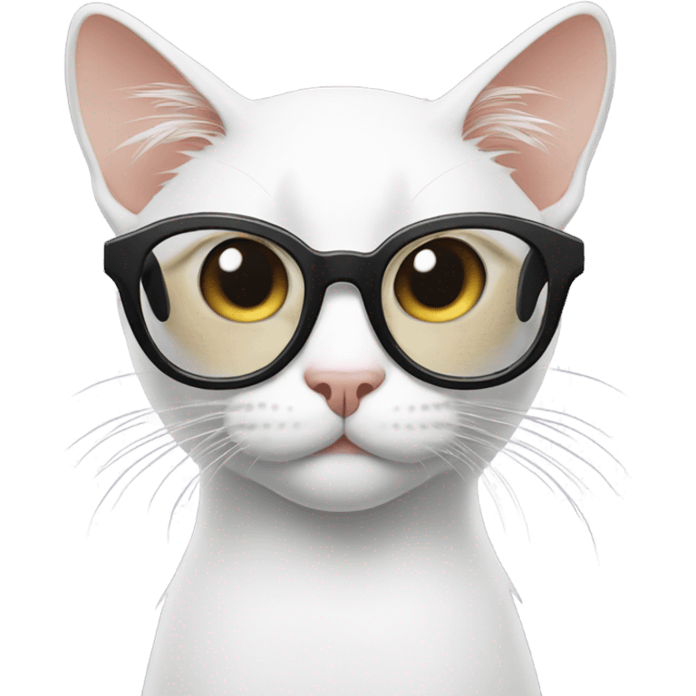 Cat wearing glasses emoji