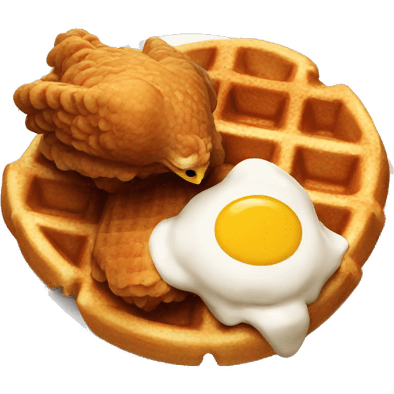 Chicken and waffles emoji