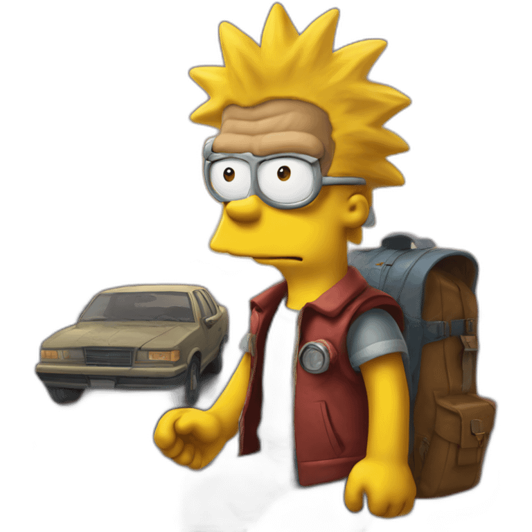 Bart Simpson time traveler emoji