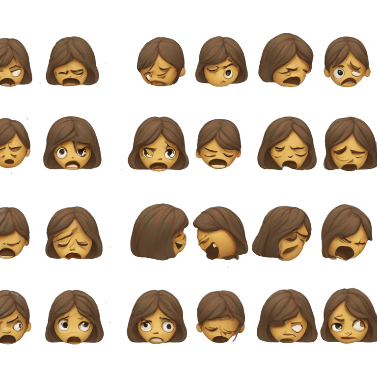 Crying and angry girl emoji