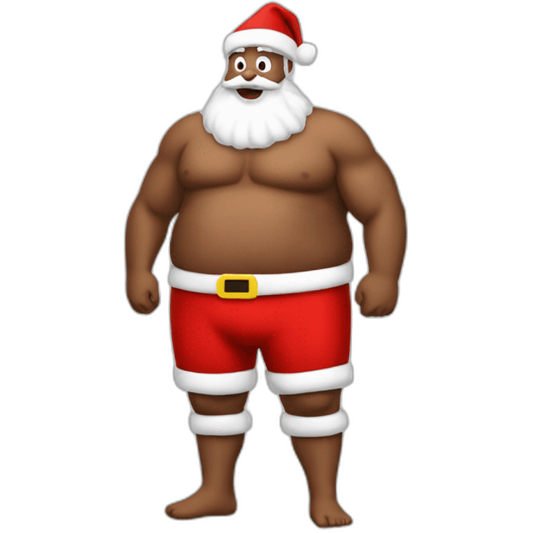 dad bod fat santa going gym emoji