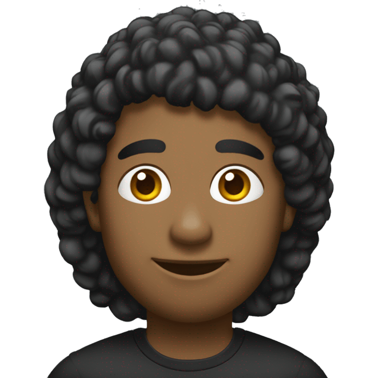 chico blanco pelo negro con audifonos emoji