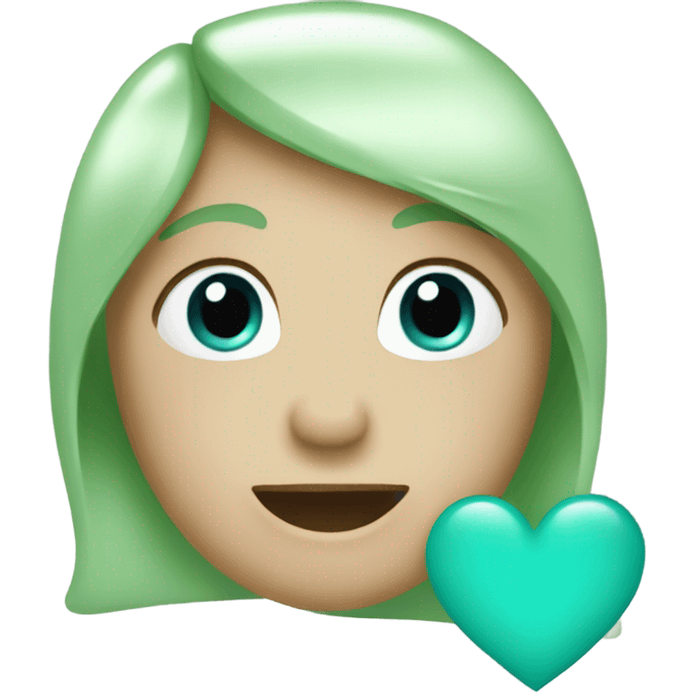 Greenish blue heart emoji