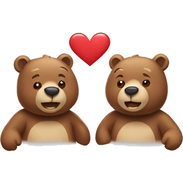 Two bears in love  emoji