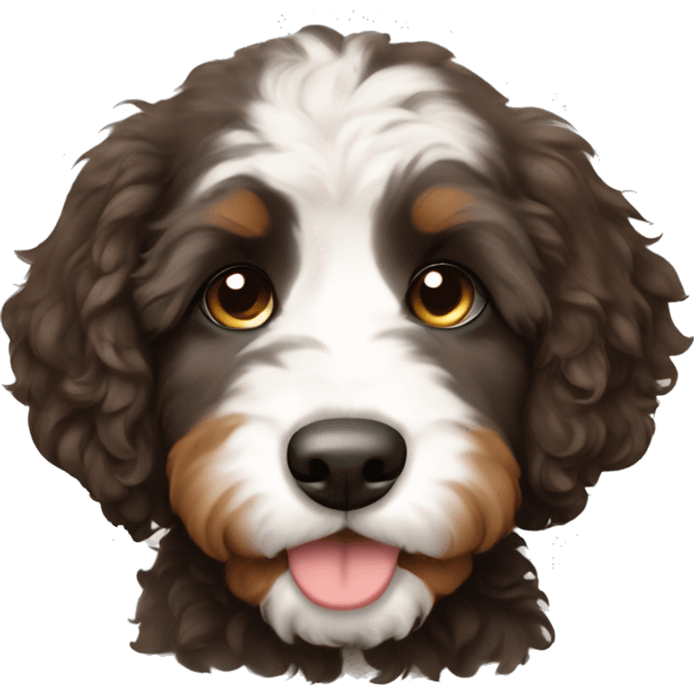 Unfurnished bernedoodle puppy emoji