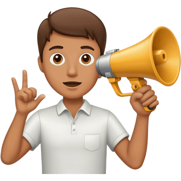 person holding a megaphone emoji