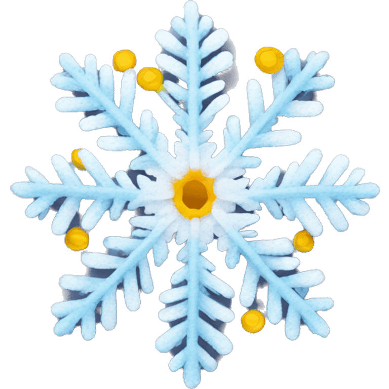 Snowflake made with flowers emoji