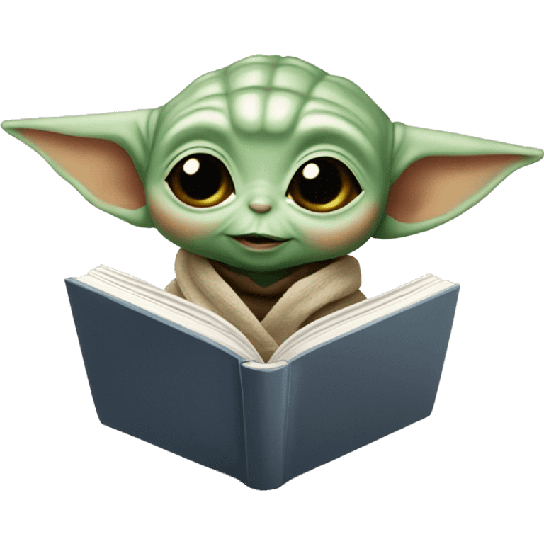 baby yoda with book emoji