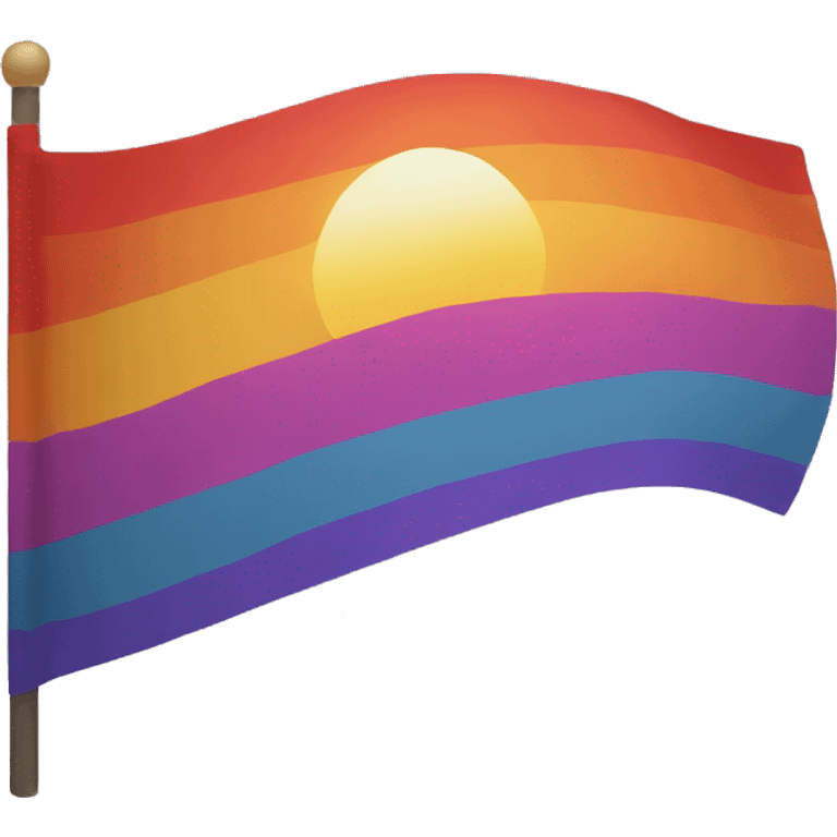 sunset flag lesbian emoji