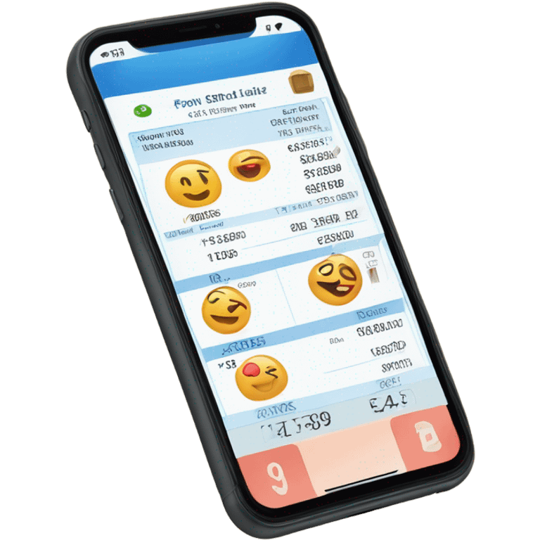 receipt in a phone emoji