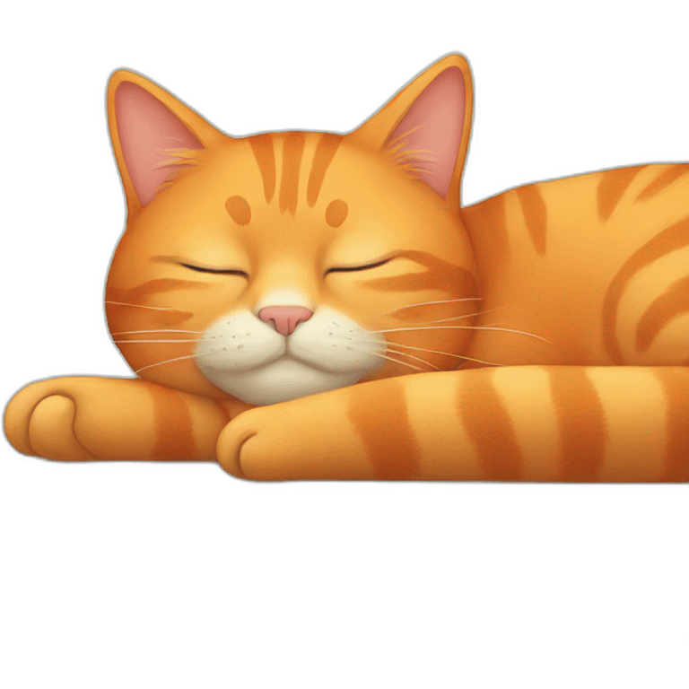 Orange cat sleeping emoji