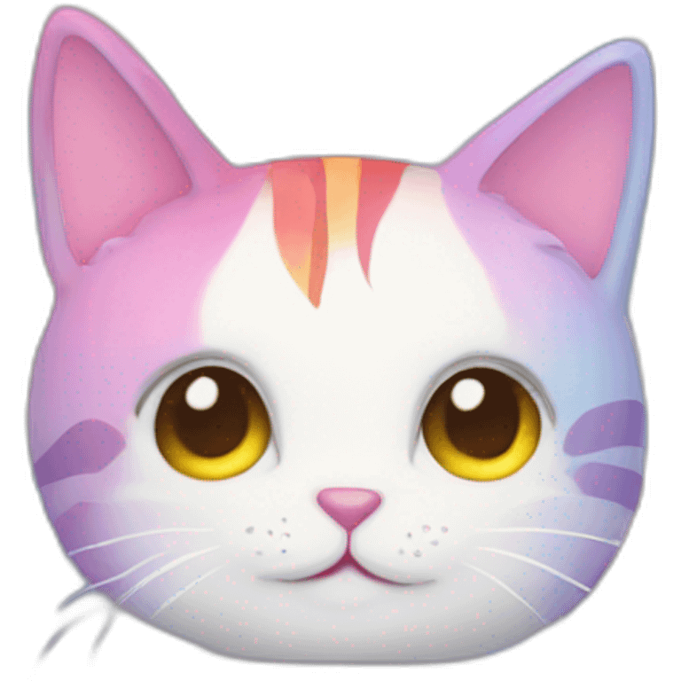 Rainbow kitty cat emoji