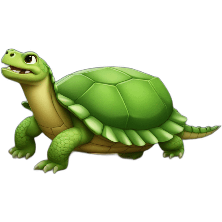 Tortue sur crocodile emoji