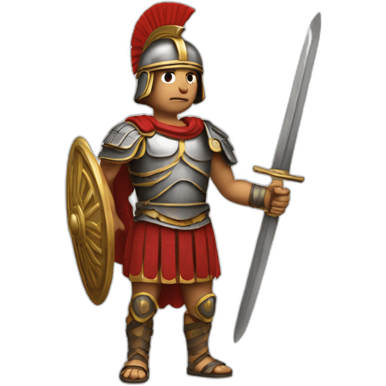 Ancient Roman soldier with a sword emoji