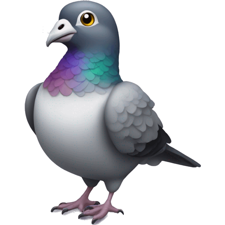 pidgeon holding a disco ball emoji