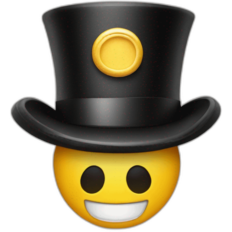 smiling top hat emoji