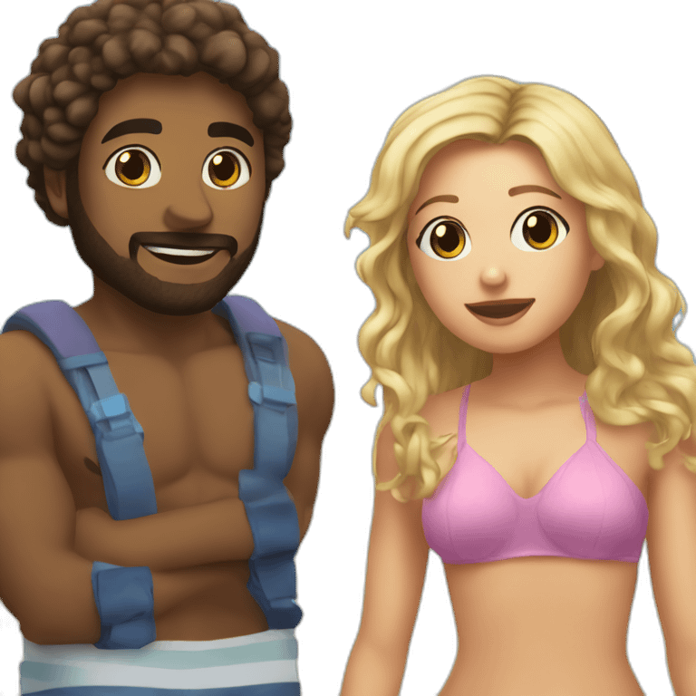 me and clara at the beach emoji