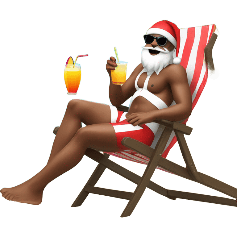 Santa in de Summer beach emoji