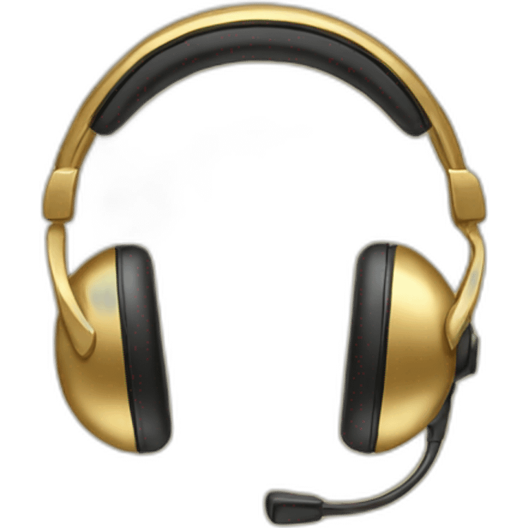 gold headset emoji