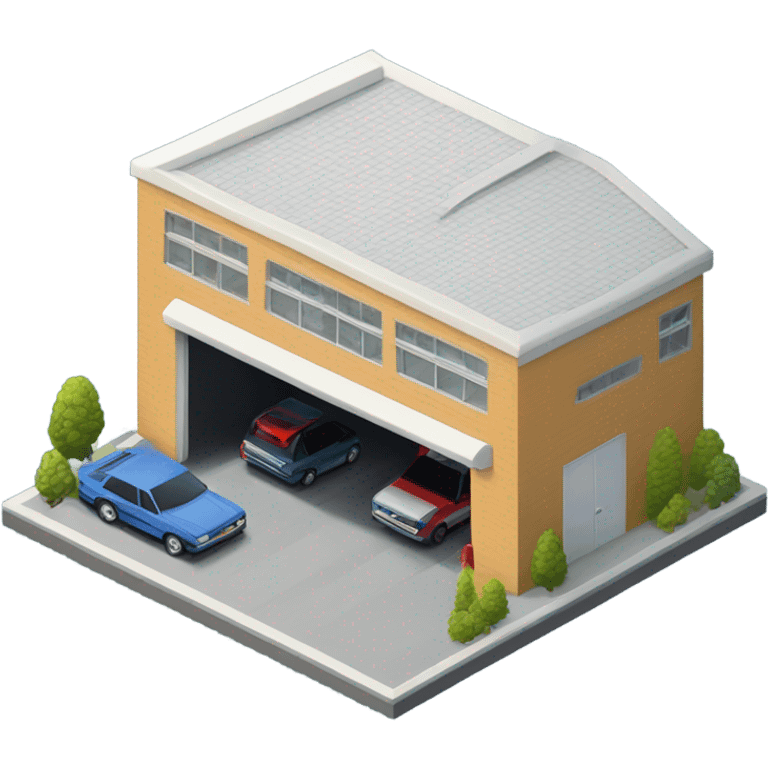 isometric car garage emoji