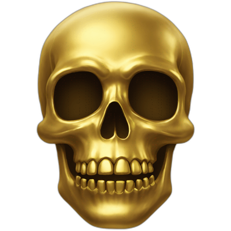 Gold skull emoji