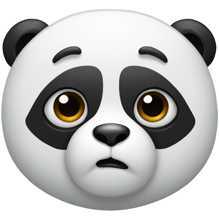 Panda making a judgmental face emoji