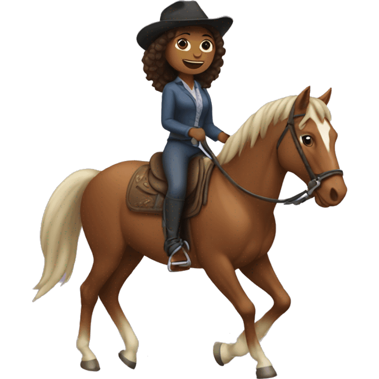 Woman riding horse emoji