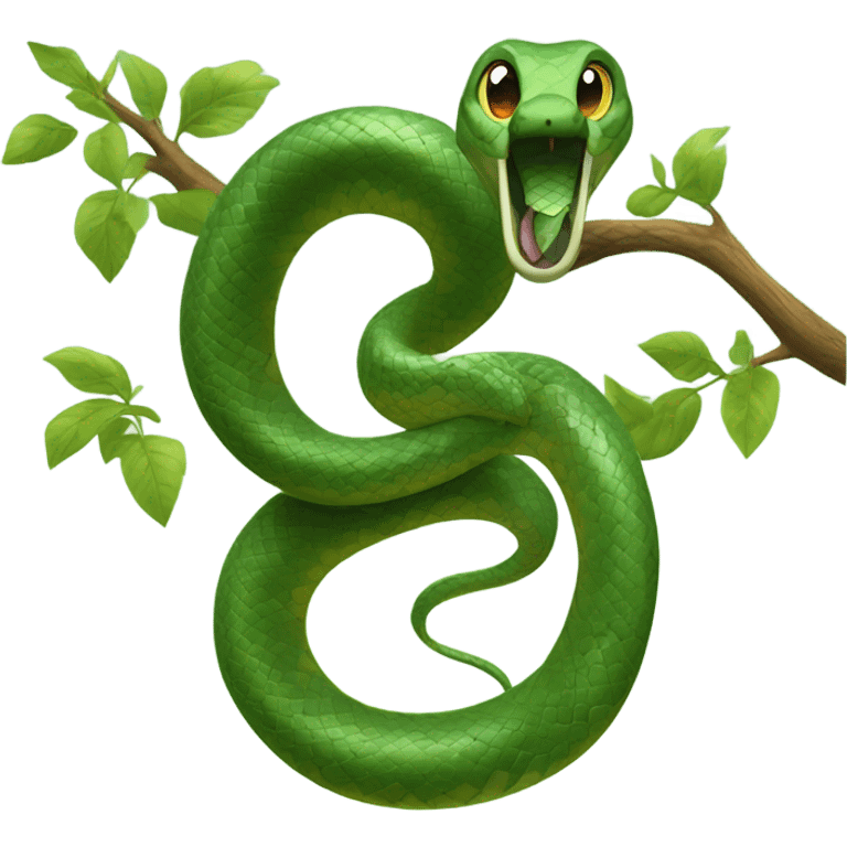 snake on a tree emoji