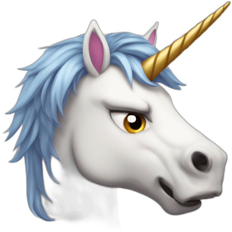 Unicorn angry emoji