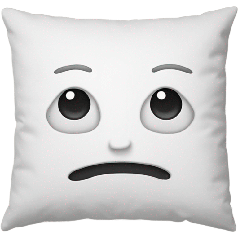 pillow with a face emoji