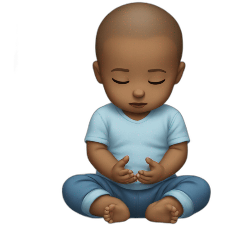 Baby Boy praying head down emoji