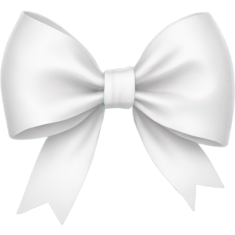 White bow on white bow emoji