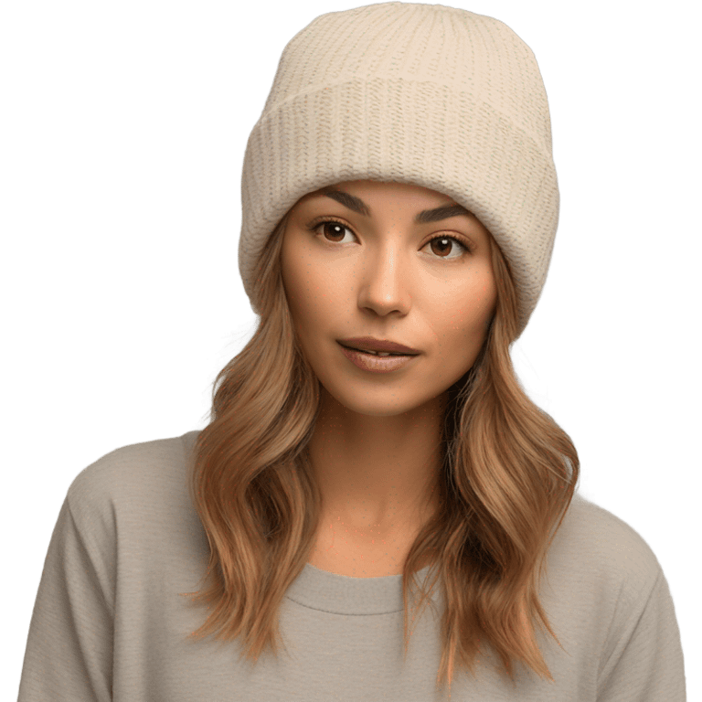 Just an Beige beanie emoji