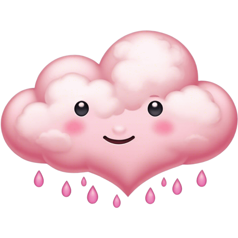 pink heart + cloud emoji