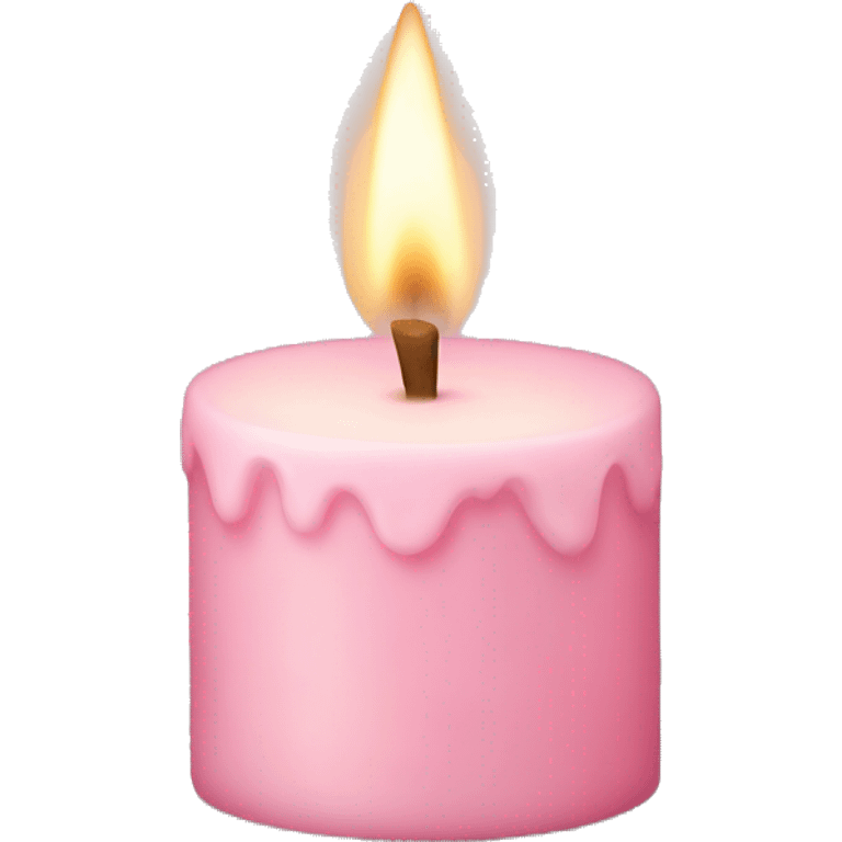 Pastel pink candle emoji