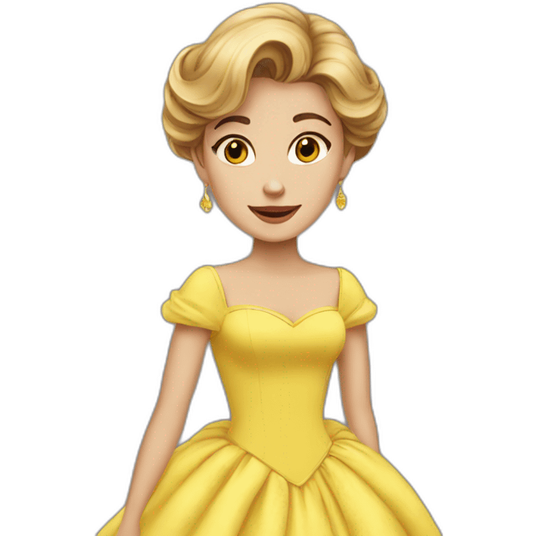 Anastasia with her yellow dress emoji