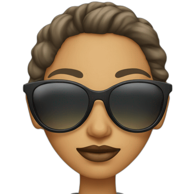 cool woman with sunglasses emoji