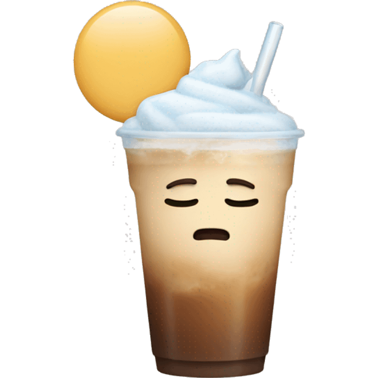 dreaming of iced latte emoji