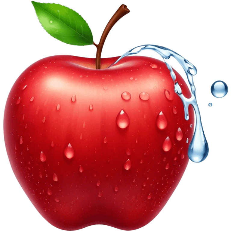 Cinematic crisp, shiny red apples, glistening under soft natural light, perfectly round with tiny water droplets, warm rich hues, highly detailed and fresh. emoji