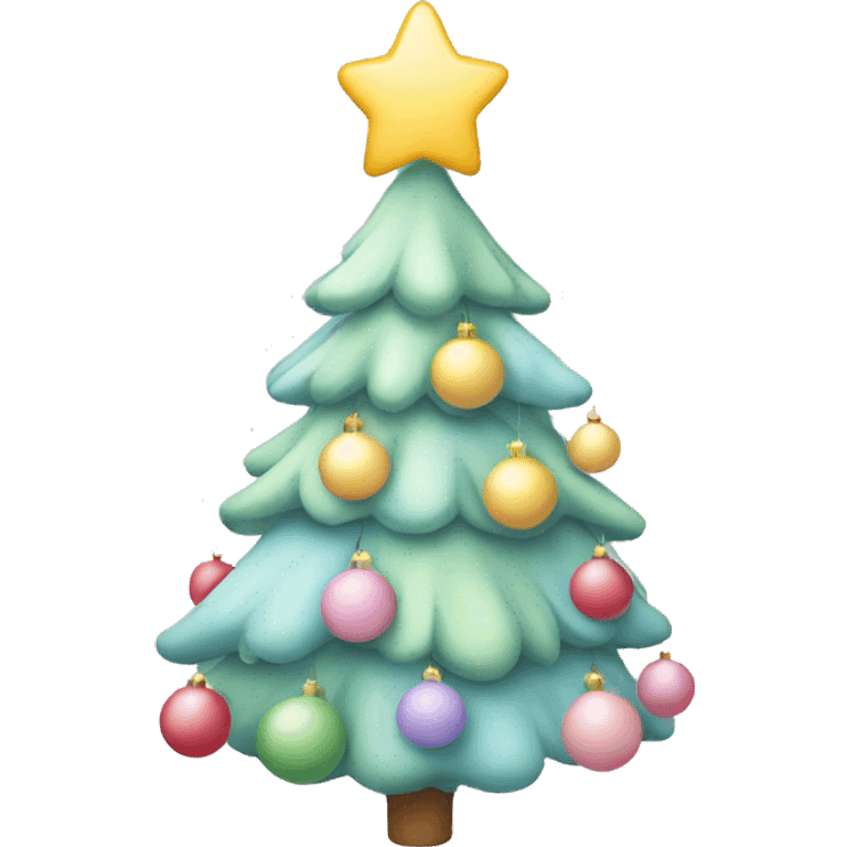 Pastel Christmas tree emoji