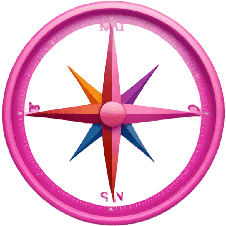 intensive color Pink compass emoji